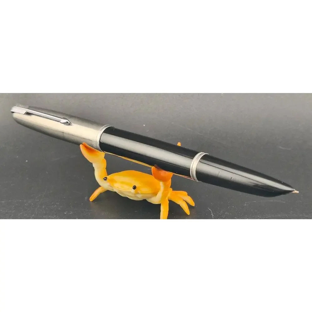 Vintage 1951 Parker 51 Special Black Fountain Pen 14K Gold Nib Restored Q3 1951